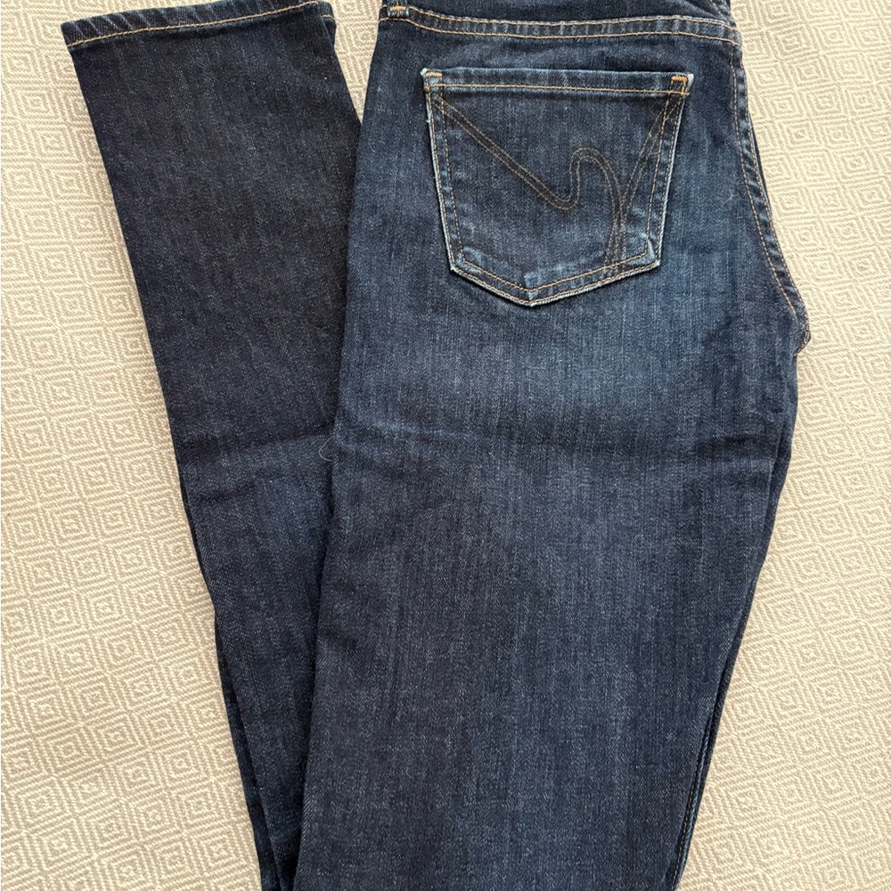 Citizens Of Humanity Women's Avedon Low Rise Skinny Jeans in Dark Blue Denim